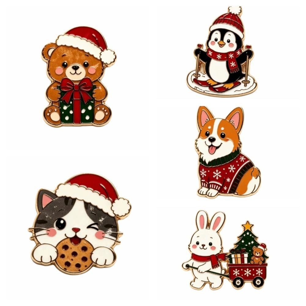 Penguin Home Decoration Bear Animal Magnetic Sticker Festival Puppy Refrigerator Magnets Office