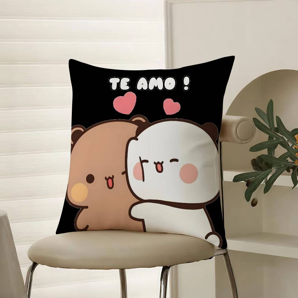 Cute Cartoon Characters Bubu & Dudu Pillow Case Comfort Sofa Bed Silky Elegant Invisible Zipper Decorative Cushion Cover