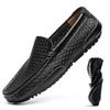 2025 Luxury Brand Men Casual Shoes Soft Genuine Leather Mens Loafers Moccasins Italian Designer Breathable Slip on Boat Shoes
