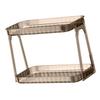 Scaffale porta cosmetici a doppio strato trasparente staccabile moderno da banco Organizer per cosmetici per