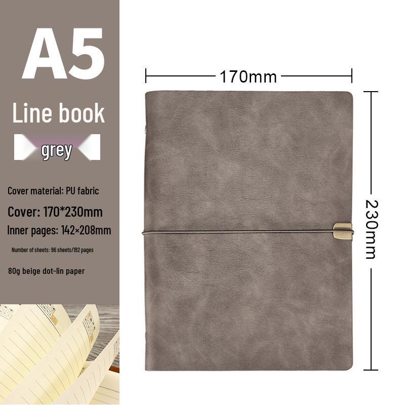 Custom A5 Retro Soft Leather Notebook with Removable Ring Binder for College Students