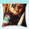 Chucky Boneco Bom Rapaz Design de Filme de Terror Capa de Almofada em Cores Vibrantes
