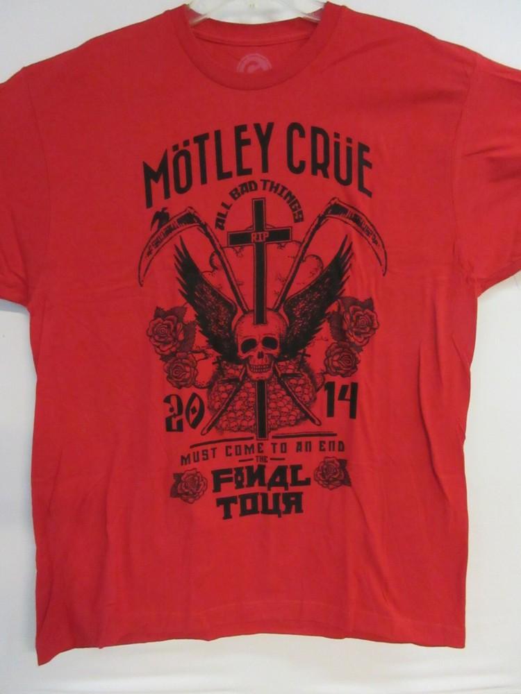 MOTLEY CRUE OFFICIAL MERCH FINAL TOUR 2014 BAND CONCERT MUSIC  LARGE Unisex T-Shirt L