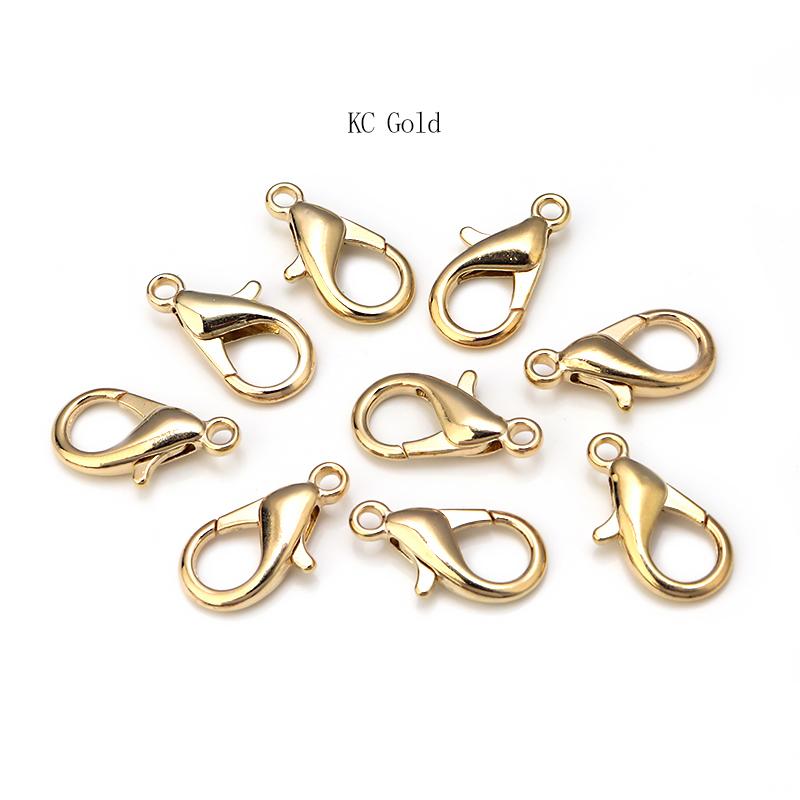 50pcs Jewelry Findings Alloy Lobster Clasp Hooks Bracelet End Connectors For Jewelry Making Necklace bracelet Chain DIY Supplies