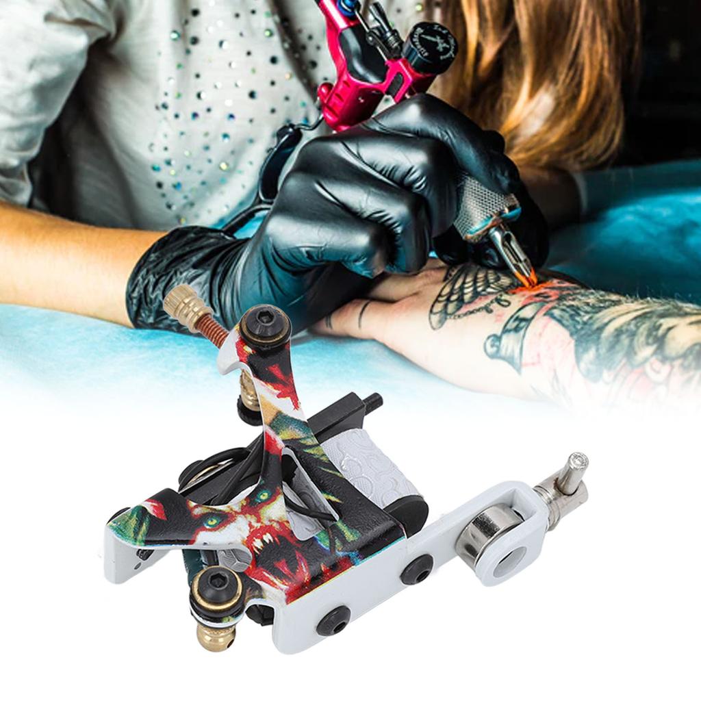 10 Wraps Tattoo Coil Machine High Accuracy Stable Liner Shader Tattoo Machine for Tattoo Artists