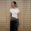 One Shoulder Shirring Split Knit As2kh468