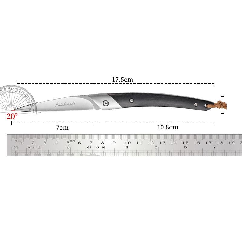 Mini couteau pliant professionnel en acier D2, couteau de cuisine accessoire de cuisine couteau tranchant artistique fait à la main couteau à fruits portable