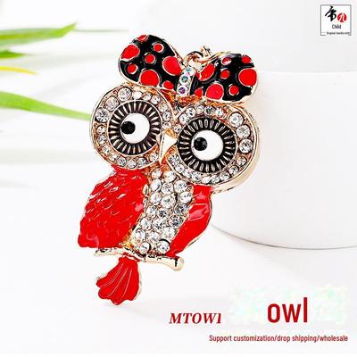 Creative Cartoon Owl Diamond Keychain Pendant