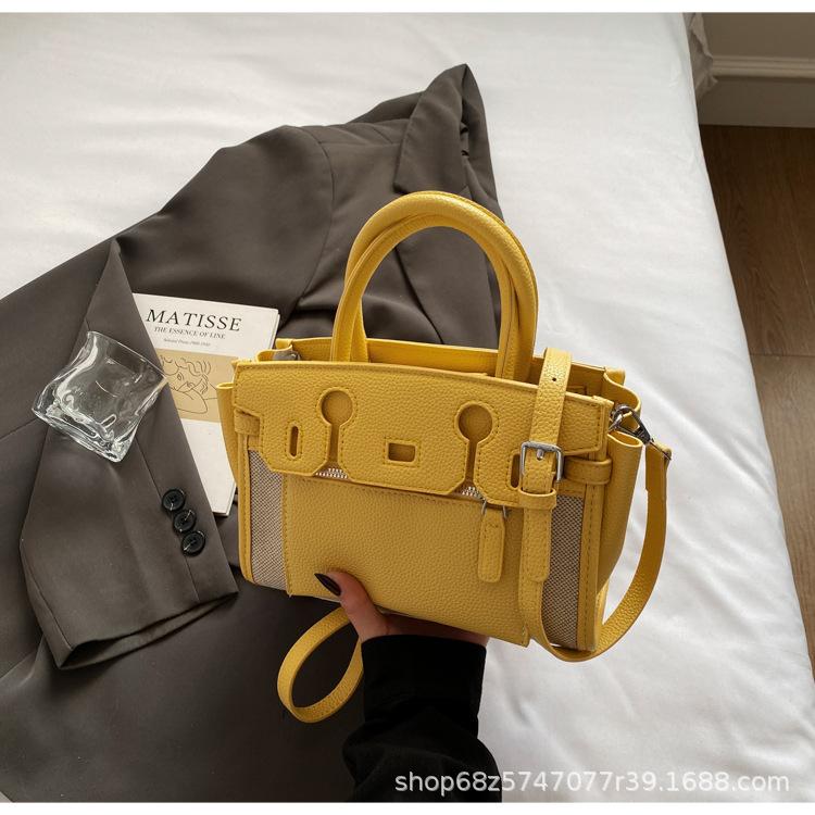 High Sense Fashion Portable Kelly Bag Women 2025 New Simple Retro Messenger Bag Niche Design Commuter Bag