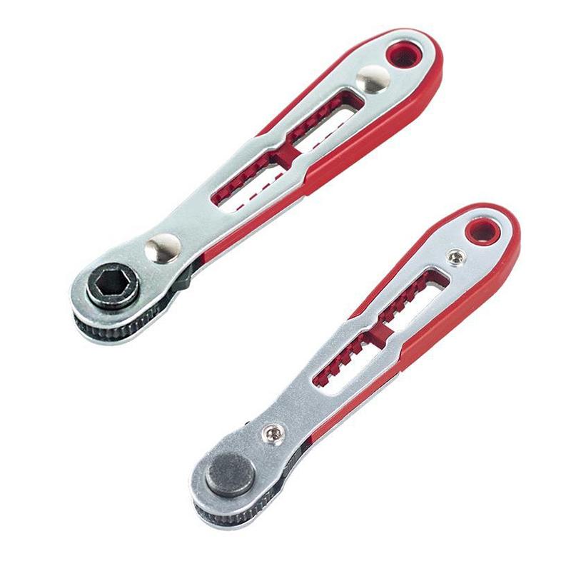 Bidirectional Ratchet Wrench Set with 10 Replaceable Screwdriver Bits High Hardness Durable Tool Kit for Professional Handymen