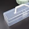 Large Paintbrush Storage Brush Large Transparent Clear Durable PP Storage Box with Tool Small Item Storage Multifunctional with Handle for Easy