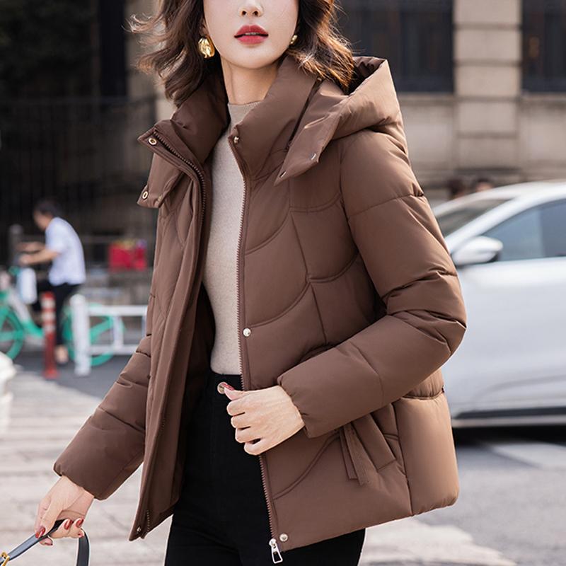 Fashion Winter Jackets Woman Short Parkas Hooded Loose Thick Warm Women's Coats