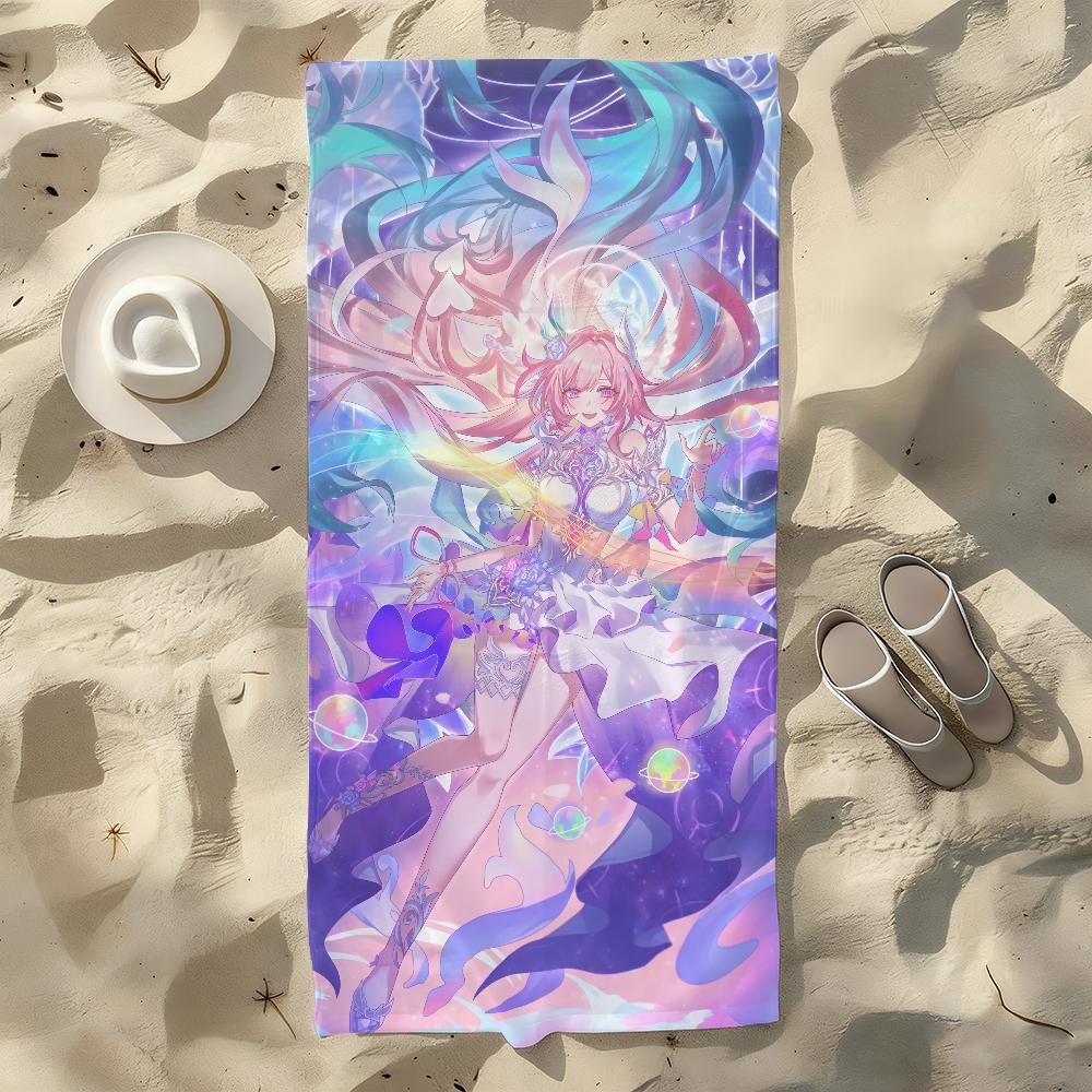 Game Honkai Star Rail Cyrene Towel For Swim Yoga Gym Quick Drying Soft and skin-friendly Beach Towels All-Season