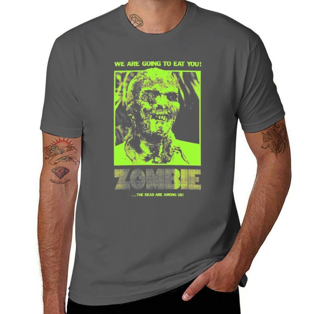 ZOMBI SHIRT T-shirt rolig t-shirt svart humor herr t-shirt sommar T-shirt