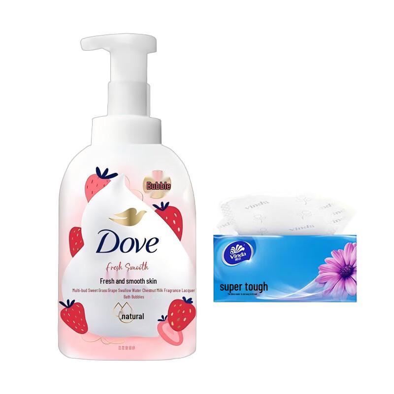 Dove Sweet Strawberry Oatmeal Milk Scented Bath Foam Bundle