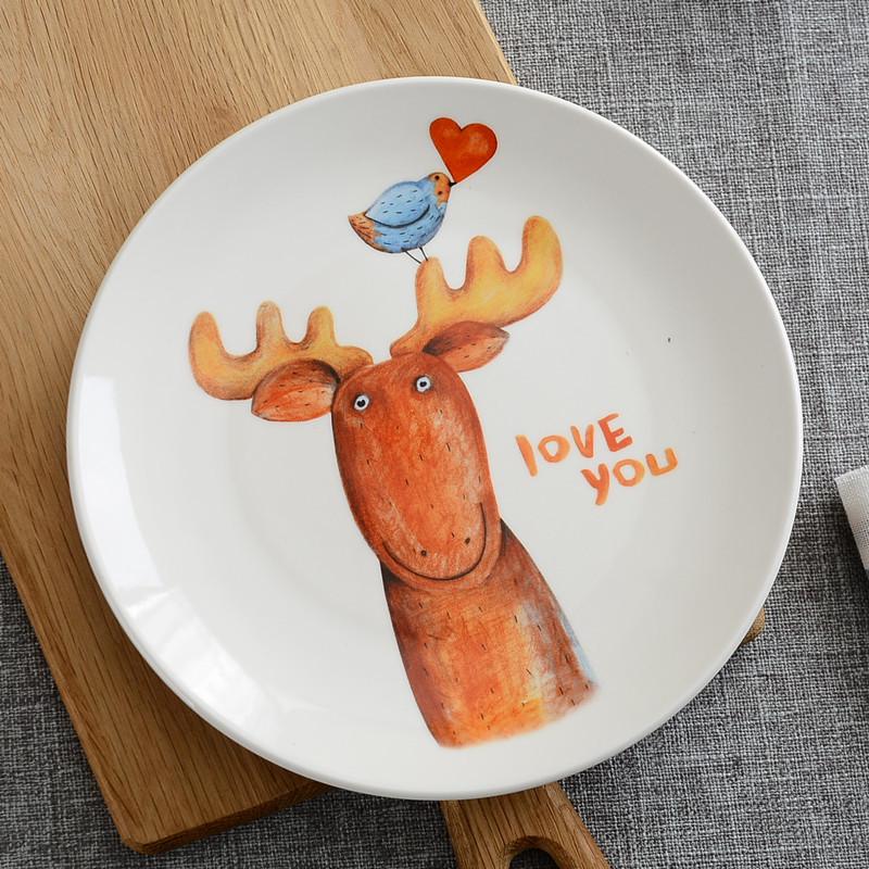 Ceramic Round Steak Plate Set - Customizable with Logo