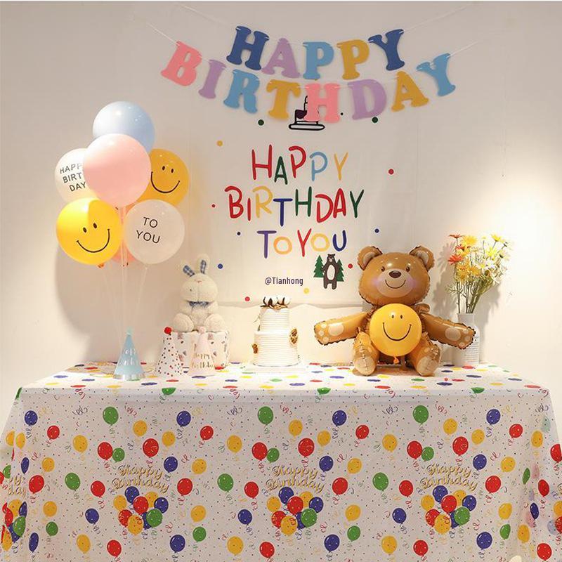 Rectangular Disposable Tablecloth for Birthday Parties & Outdoor Events