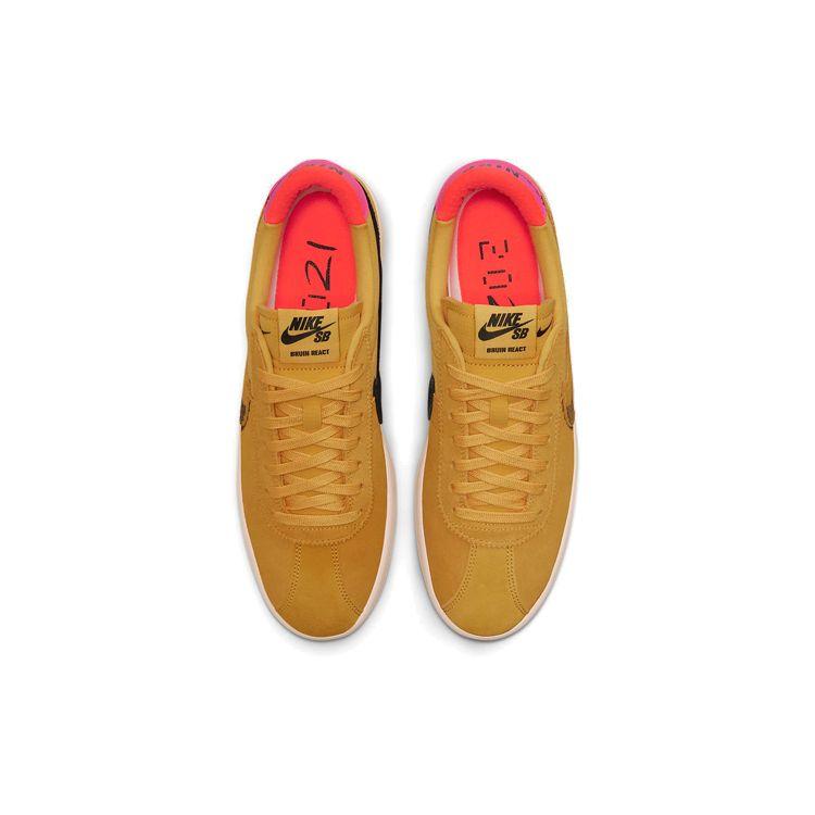 Nike Bruin React T SB Pollen Unisex Sneakers Yellow Pale-Coral Black CV5980-700