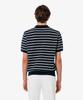 LACOSTE Men'S Multi-Stripe Boucle Mix Short Sleeve Sweater Polo Shirt Ph578E-56G 166