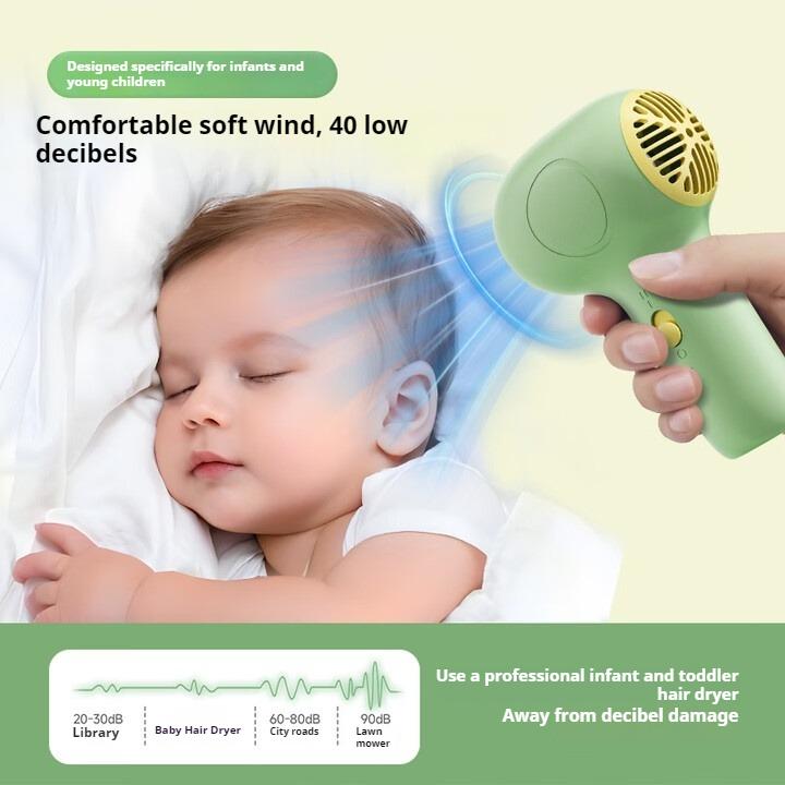 Baby Hair Dryer Wireless Seat Charger Maternal and Infant Hair Dryer Blowing Hair Low Radiation Constant Temperature Low Noise Hot Air Soft Portable