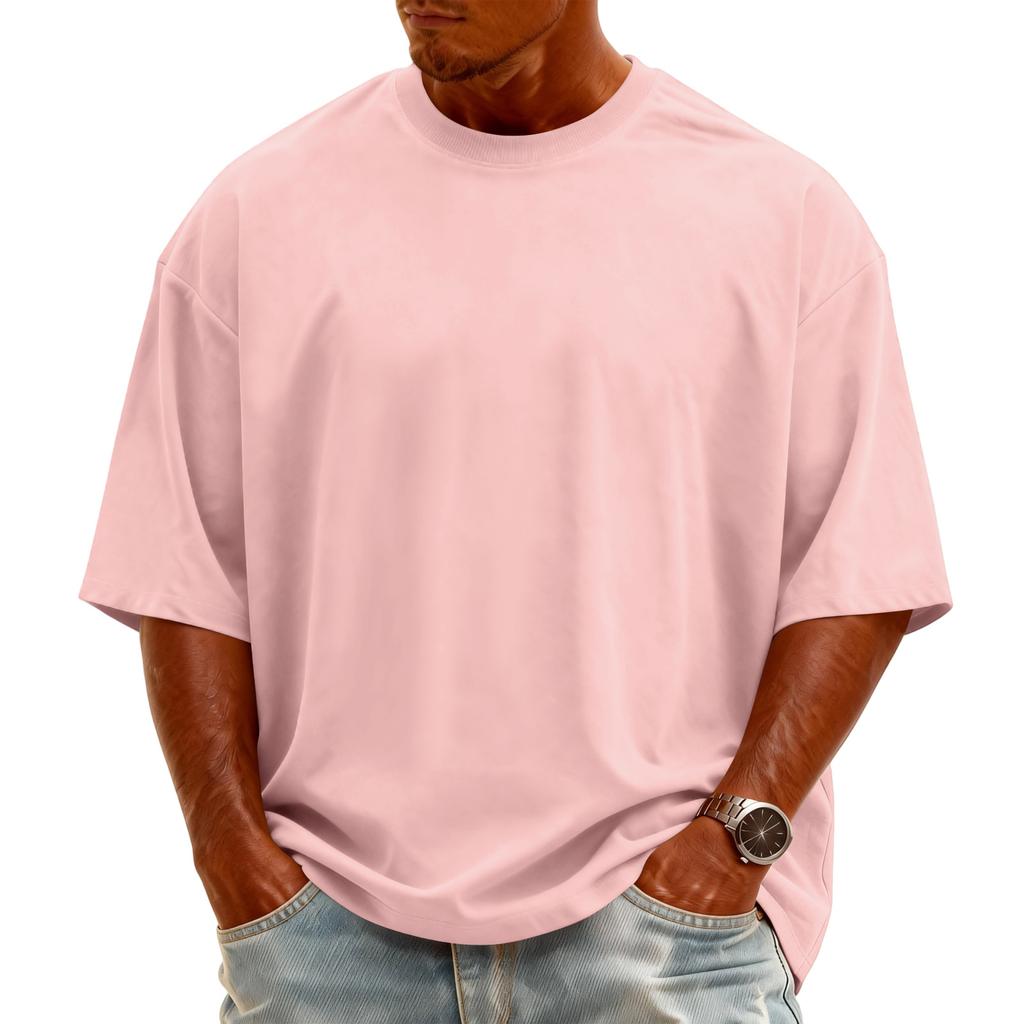 Men's Knit -Neck Short Sleeve T-Shirt | Fashion Casual Pullover For Daily & Weekend Wear