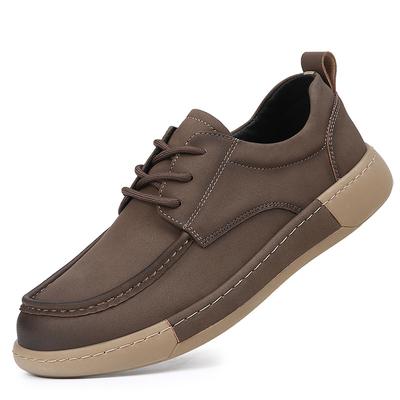 Nowe jesienne Retro Prawdziwa skóra moda codzienne trend wszechstronne antypoślizgowe wygodne oddychające proste sportowe męskie buty typu board