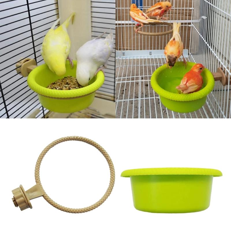 Hanging Bird Bath Bowl Parrots Bathtub Bath Shower Box Cage Accessory for Small Birds Parrot Cockatiel Lovebirds Boxes