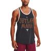 Under Armour Project Letter Print Logo Basketball Loose Breathable Training Vest Men Tops Military-Green 1367120-010