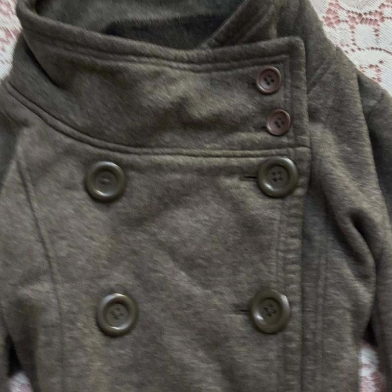 Womens Retro Slim Fit Short Jacket Double Breasted Belted Waist Casual Fall Coat