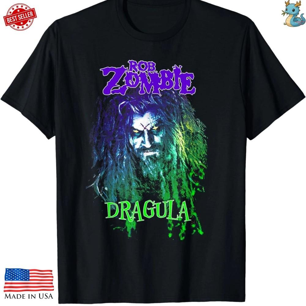 Rob Zombie Heavy Metal Rock T Shirt Inspired Dragula Tribute Graphic Black Unisex T-Shirt L