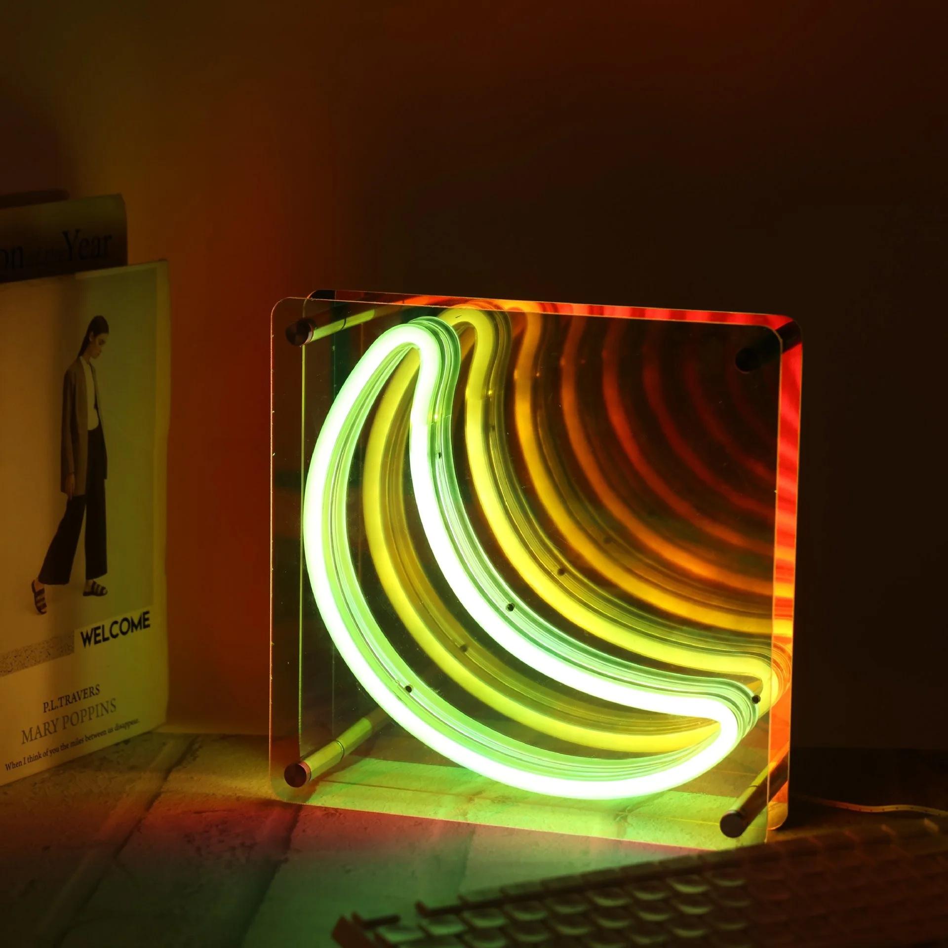 

Creative Star Shaped LED Night Light with Mirror Depth Effect Acrylic Colorful Mood Lamp for Kids Room Party Home Decor