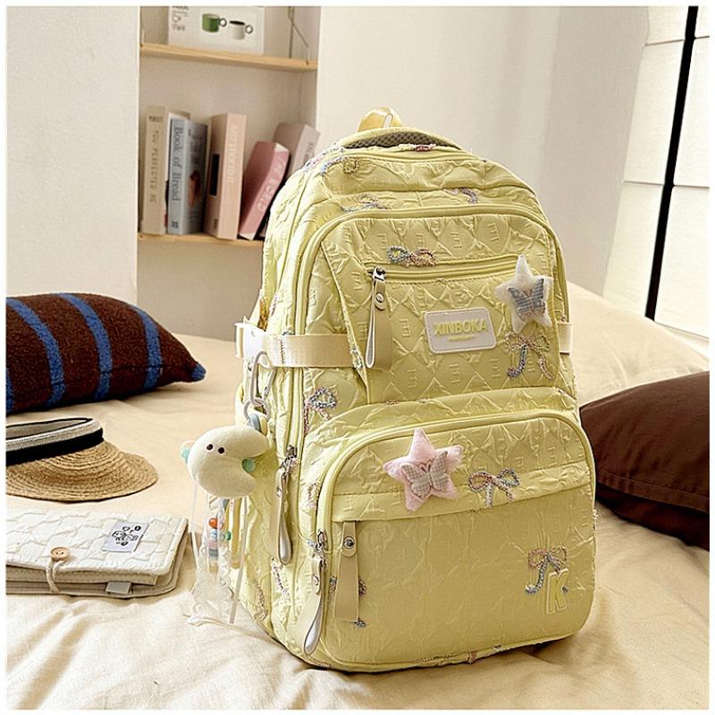 School Bag New High-value College Style Fresh and Sweet Candy-colored Backpack Junior High School Students Lightweight Backpack