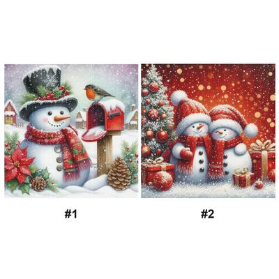 Christmas Full 11CT DIY Stamped Cross Stitch Kits 17.72x17.72in Cross Stitch Art and Crafts Kits for Adults Home Decor