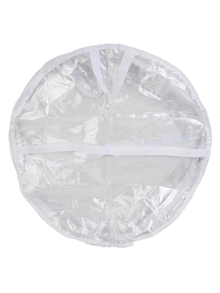Double Zipper PVC Bag for Round Christmas Wreaths Lightweight and Transparent
