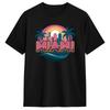 Retro Vintage Miami Florida Cityscape Retro TShirt Unisex Round Neck Short Sleeve Tops Cotton Summer Clothing