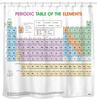 Hot New Periodic Table of Elements Shower Curtains Waterproof 3D Print White Fabric Bath Curtain for Bathroom Decor with Hooks