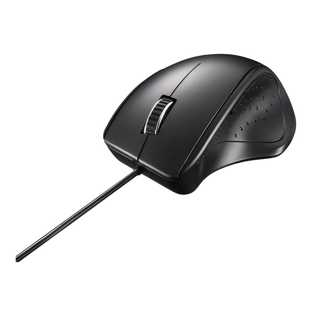 BUFFALO Wired Laser 5-Button Mouse, Black, BSMLU308BK