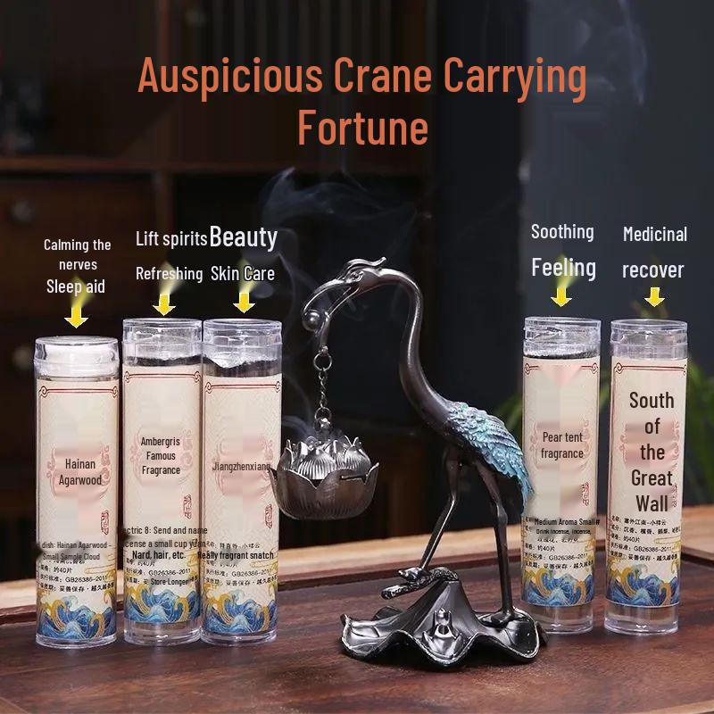 

Auspicious Clouds Incense Burner for Aromatherapy with Agarwood & Sandalwood - Long-lasting Fragrance for Purifying Air in Bedrooms.