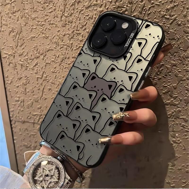 Cute Cartoon Cat Pattern Design Phone Case For iPhone 17 16 11 12 13 14 15 Pro Max X XS XR 8 7 Plus 17E 16E Air Shockproof Cover