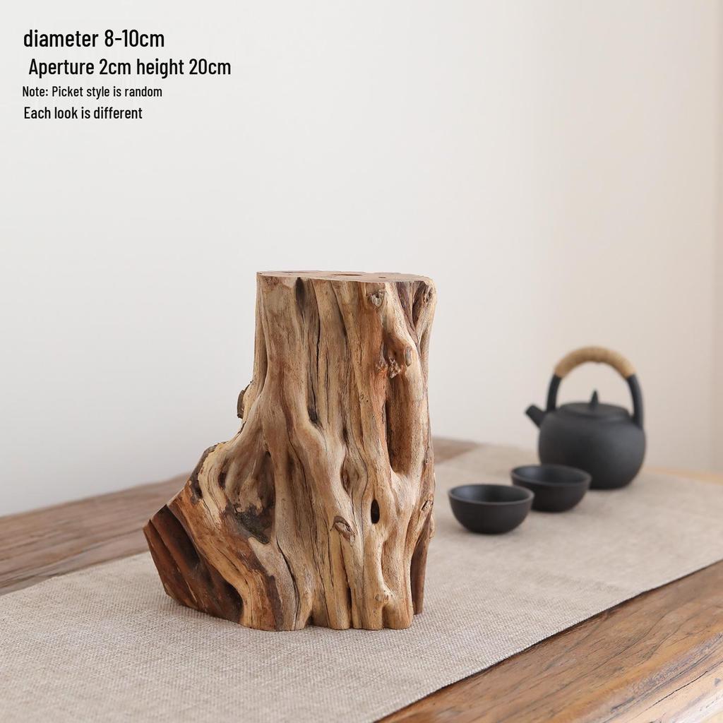 Zen Tabletop Vase with Dried Flowers for Living Room or Tea Room Decor