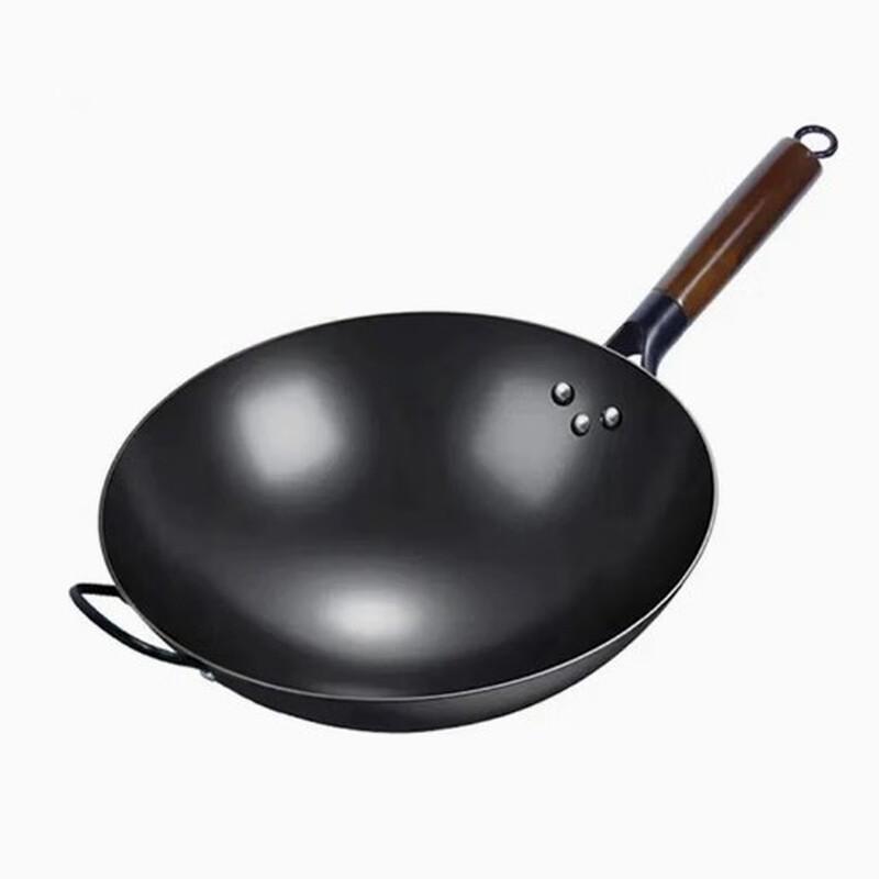 Wutuo Nitrided Wrought Iron Stir-Fry Wok Set