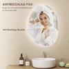 70 x 50 cm Asymmetrical Bathroom Mirror with LED Light, Smart Touch Switch, Anti-Fog Function, Silver