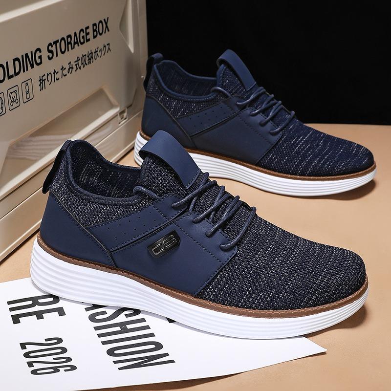 Men's business casual shoes soft sole non-slip breathable lace-up men's shoes driving running to work sports shoes