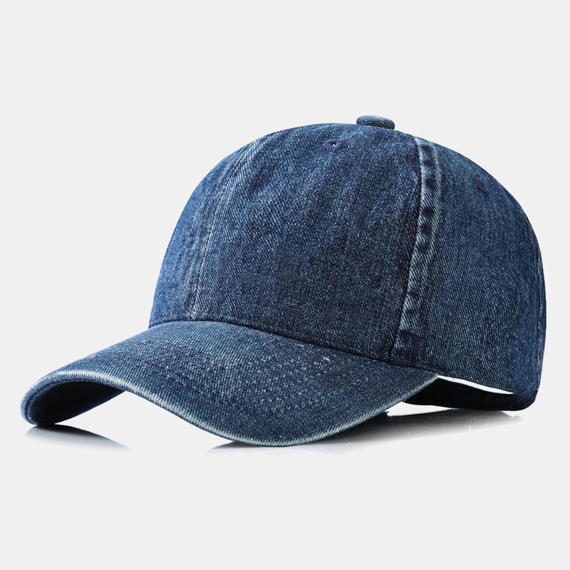 Cross-border Sunshade Face Shown Small Cap Washed Old Minimalist Cowboy Hat Custom Printing Embroidered LOGO Baseball Cap 100%