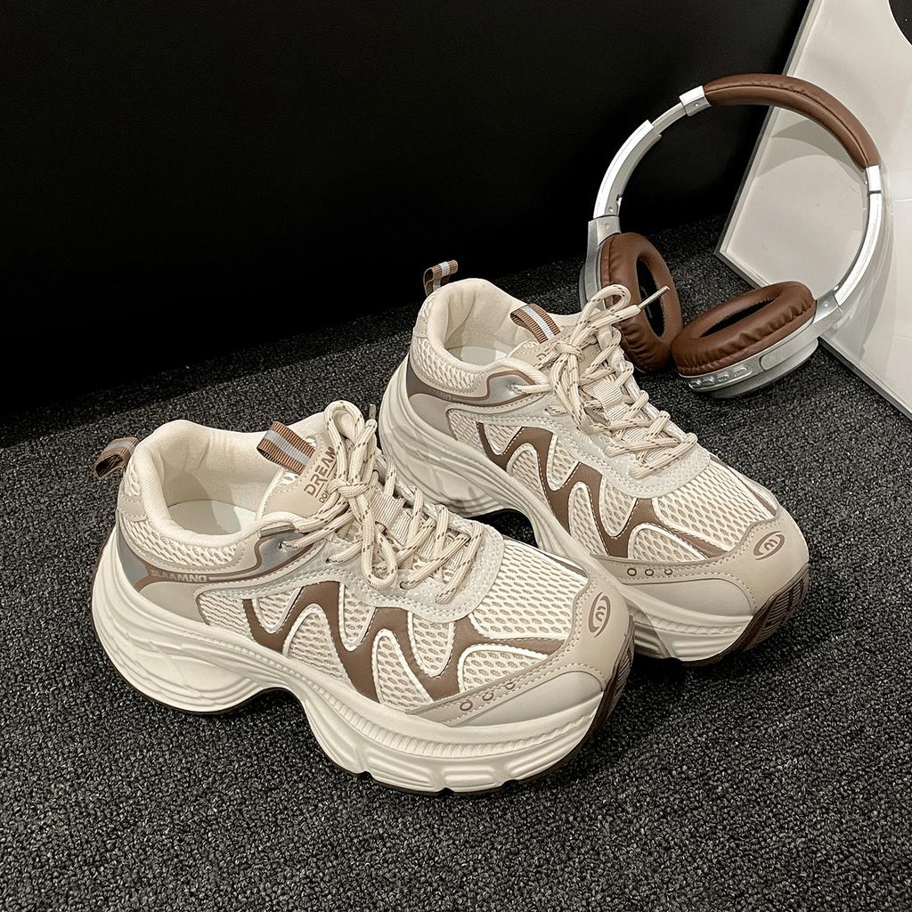 Kleine Männer Körpergröße erhöhen Retro-Plateau-Dad-Schuhe Damen 2025 neu Herbst Casual Weichsohle Leichte Sportschuhe