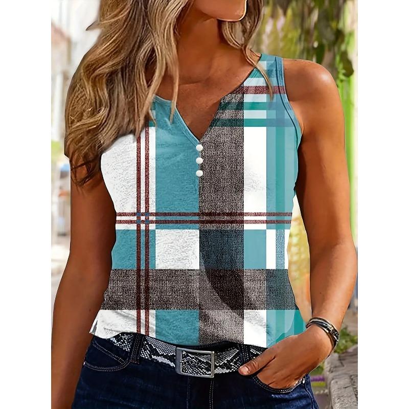 JPNTKY Women's Fashion Casual Sleeveless V-Neck  Blouses & Shirts
