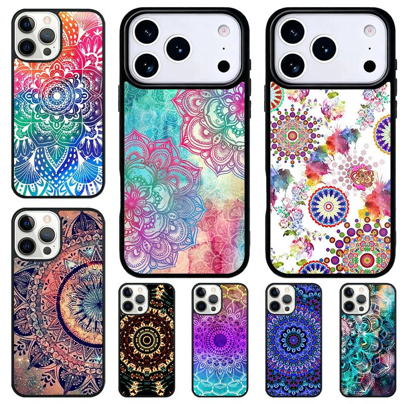 Abstract Mandala Phone Case for iPhone 17 Air 16 15 11 12 14 13 Pro Max Shockproof Cover