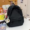 Schoolbag new college student schoolbag female Korean version ins large capacity simple solid color backpack junior high school backpack