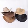 Frühling Herbst Breitkrempe Einfarbige Herren Jazzhut Unisex Sonnenschutz Outdoor Damen Zylinder Cowboyhut