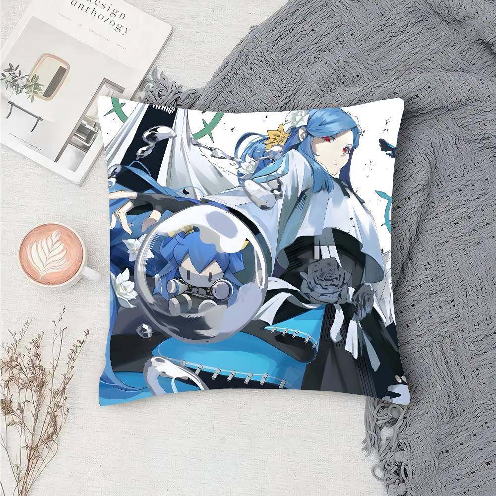 Queen Dizzy Fighting Game GGuilty Gear Pillow Case Fashion Square Pillowcase Bedroom Sofa Room Ins Decoration Leisure